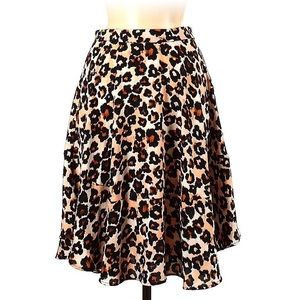 Leopard midi skirt
